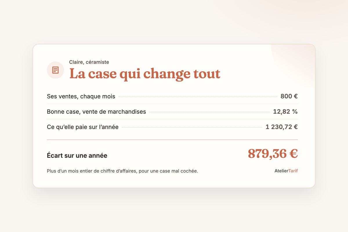 Le calcul de l’article en une carte : la case qui change tout, écart sur une année 879,36 €