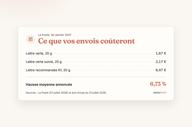 Tarifs La Poste 2027 : ce que la hausse coûte à vos frais de port
