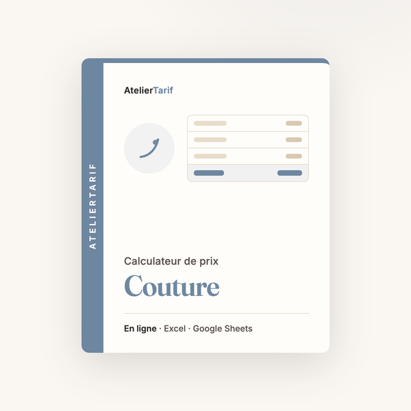 Calculateur Couture complet : charges et frais compris