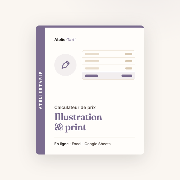 Calculateur Illustration et print complet : charges et frais compris