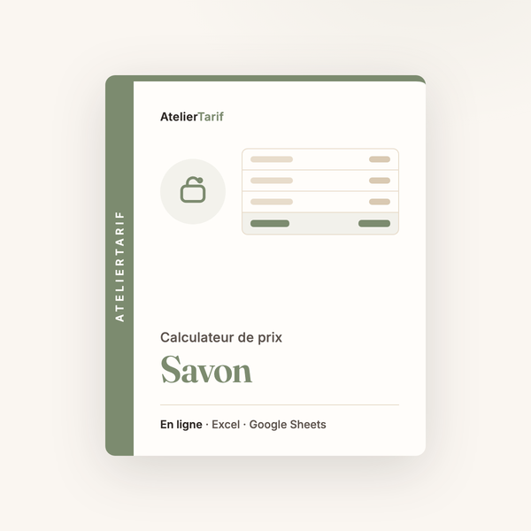 Calculateur Savon complet : charges et frais compris